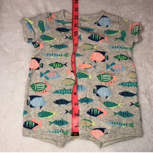 Carter’s Baby Boy Summertime Fish Romper - Picture 2 of 4